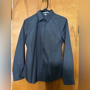 Port Authority women’s grey long sleeve button down shirt